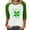 Green St. Patrick’s Day Shirts #3, variant on LangJing Womens 3/4 Sleeve Crew Neck T-Shirts 2026 St. Patrick’s Day Spring Shirts Raglan Sleeve Green Lucky Clover Shamrock Graphic Tee Basic Pullover