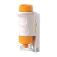 thumbnail image 1 of Kids Microscope Orange Color 80X-160X Magnification With Stand Portable Science Tool Led Light Educational Exploration Toy For Children Nature Gift Orange, 1 of 8