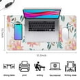 thumbnail image 5 of Pink Floret&nbsp;mousepad Gamingwaterproof,rubber+multispandexno Slip MousepadDesk Pad for Office Home Game 31.5x15.7inches, 5 of 7