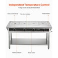 thumbnail image 6 of KFFKFF 4-Unit Professional Food Heating Device, Electrical Heat Station with Separate Temp Regulation, 450W x 4 Metallic Food Warming Equipment with Lower Shelf and Extra Space, 6 of 9