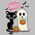 thumbnail image 2 of Women's Lost Gods Halloween Treat Friends Graphic Tee Athletic Heather X Large, 2 of 4