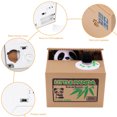 thumbnail image 4 of Panda Steal Coin Bank Caja De Ahorro De Dinero Batería De Ahorro De Monedas Olla Contenedor De Dinero Electrónico Inicio Decoración De Mesa Panda Animal Regalo Para Niños Sweethay HA026086-01, 4 of 5