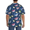 thumbnail image 3 of Sikiie Colorful Cartoon Shark Men's Wrinkle Free Untucked Cuban Shirt Business Casual Button Down Shirts Short Sleeve Shirt3X-Large, 3 of 5