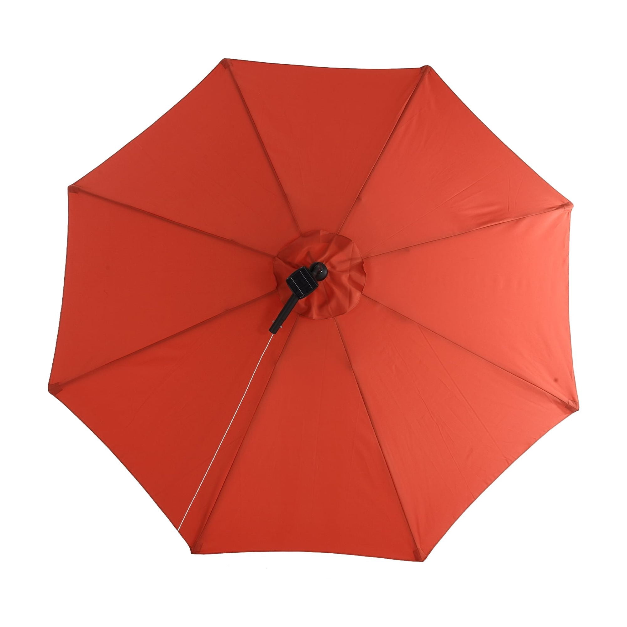 Solar LED Offset Hanging Patio Umbrella 10-Foot with 40 LED Lights and Tilt Adjustment, Outdoor Cantilever Umbrella for Backyard and Deck, Orange
