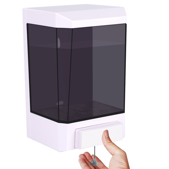 Soap Dispenser Wall Mount, 1000ML Commercial Manual Soap Dispenser Wall Mounted for Bathroom Kitchen Hotel, Shampoo Container Plastic