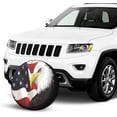 thumbnail image 2 of America Independence Day 1776 American Flag Bald Eagle Spare Tire Cover Waterproof Wheel Cover Dust-Proof Tire Cover Protectors for Camper Trailer Truck SUV Rv Universal, 2 of 10