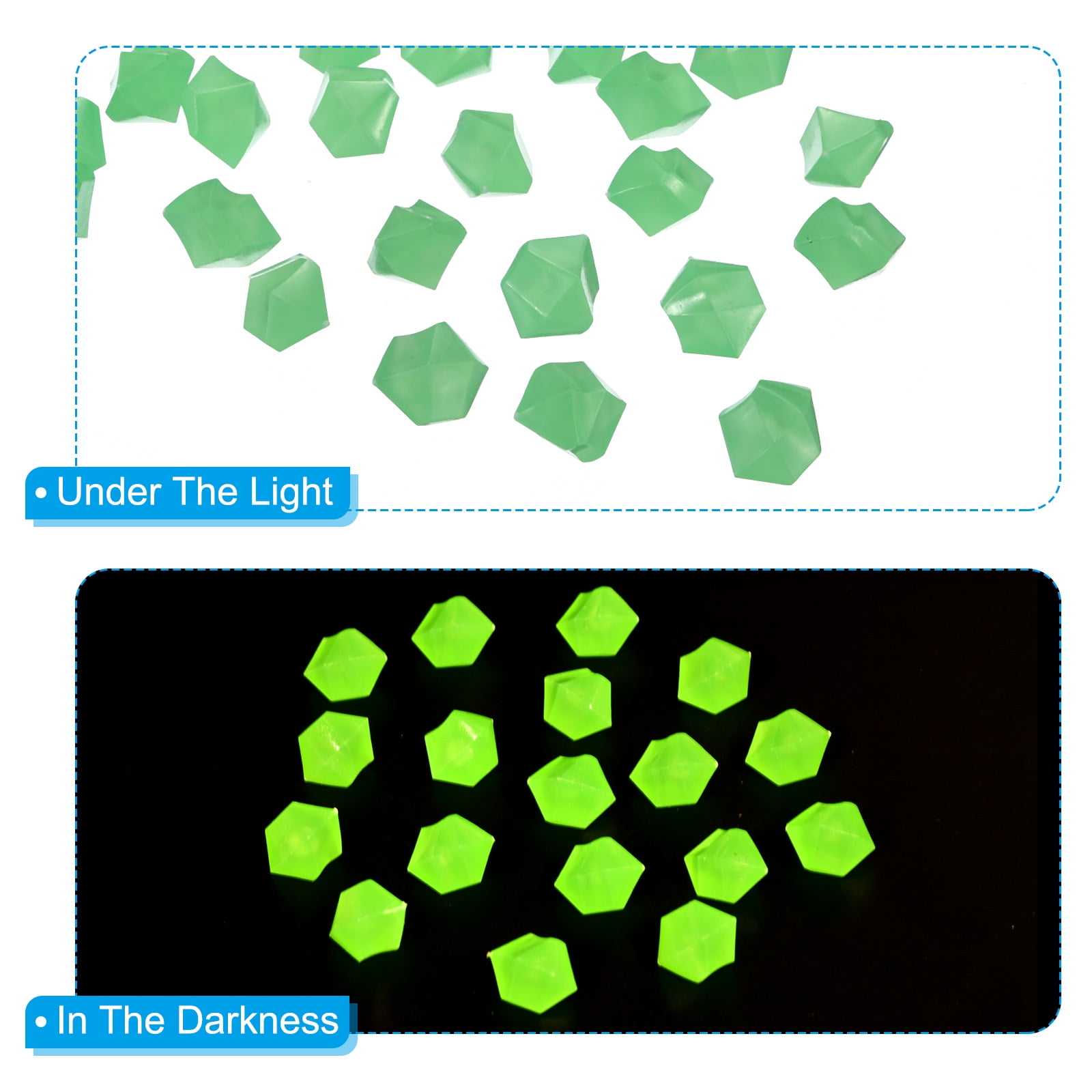 Unique Bargains Glow Rocks Luminous Stones Decor for Garden Green