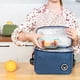 thumbnail image 2 of Inteprter Bolsa de almuerzo Bolsas enfriadoras de alimentos Color sólido aislado Fresco Mantener Picnic Almacenamiento Gran capacidad Multifunción Cocina y Comedor Azul marino M Inteprter HA067810-06, 2 of 6