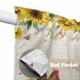 thumbnail image 4 of Country Kitchen Sunflowers Swag Valances for Windows, Kitchen Curtains 36 Inch Length 2 Panels Set, Rustic Truck Vintage Farmhouse Short Curtains for Small Windows Rod Pocket Cafe Curtains 28"x36", 4 of 8