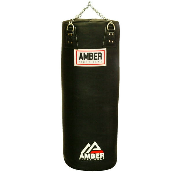 Amber Heavy Boxing Punching Bag Speed Training Kicking MMA Muay Thai Workout Filled 70 lb