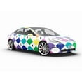 thumbnail image 6 of Rwraps Multicolored Argyle Rainbow Love Gloss Vinyl Film Wrap 59in x 16ft Vinyl Vehicle Car Film, 6 of 9