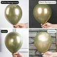 thumbnail image 2 of Metallic Camo Dark Forest Hunter Green Balloons 50 pcs 12 Inch Green Balloons for Graduation Wedding Birthday Boho Neutral Color Party Decorations Green-G126, 2 of 11