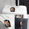 thumbnail image 6 of Fox Square PU Leather 2 Pack Travel Tag - Bag Tag - Suitcase Tag with Privacy Cover and Stainless Steel Ring - Suitable for Travel, Backpack, and Handbag, 6 of 7