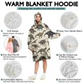 thumbnail image 5 of Wearable Oversized Blanket,Colorful Dinosaurs Scientific Pattern Wearable Blanket Hoodie for Adults,Cozy Hooded Blankets with Super Pockets,Super Warm Fuzzy Pullover for Women & Men, 5 of 6