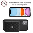 thumbnail image 3 of Envelope Design for iPhone 12 Case RFID Blocking Wallet Card Holder Leather PU Flip Cover Folio Lanyard Crossbody Strap Women Girl Magnetic Clasp Kickstand For iPhone 12, Black, 3 of 10