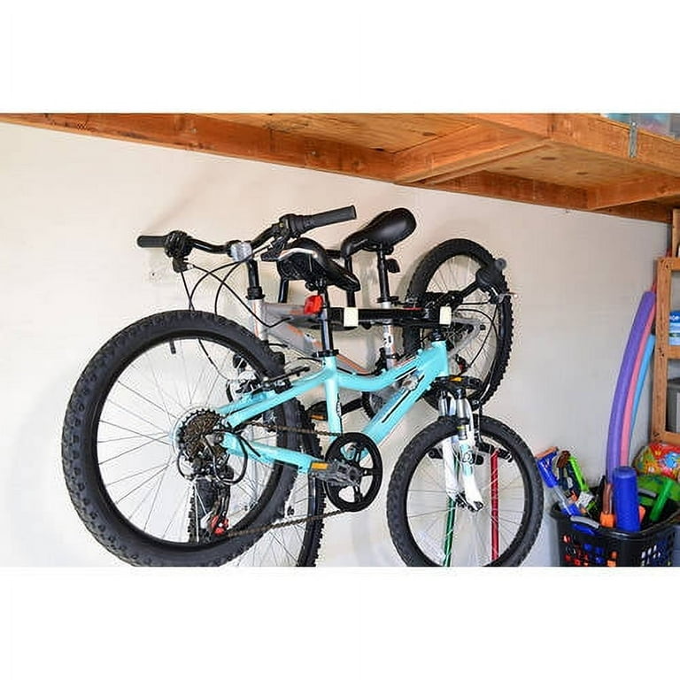 Allen Sports Wall Mounted 2 Bicycle Folding Storage Bike Rack Model 201B Black