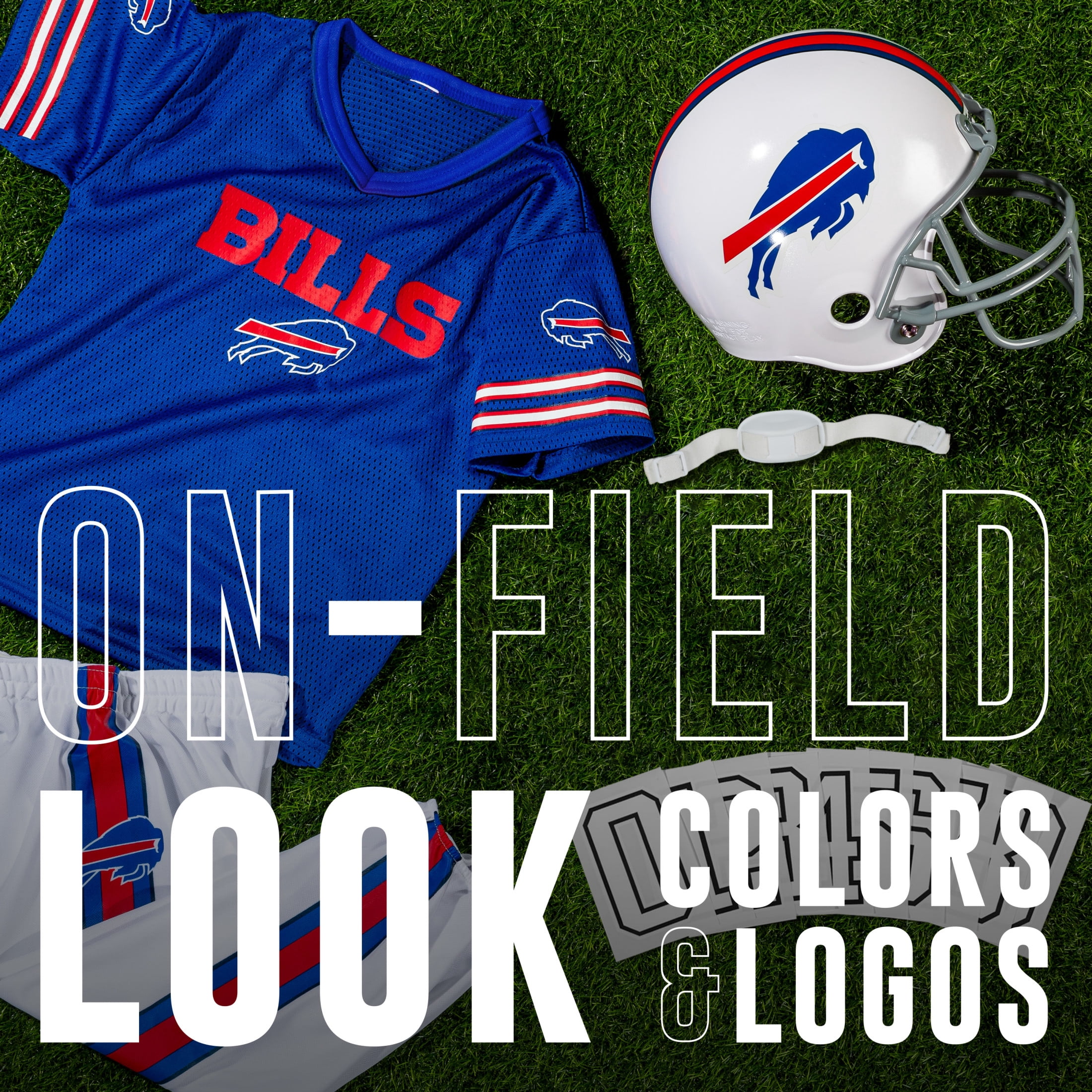 Franklin Sports Buffalo Bills Kids NFL Uniform Set - Youth NFL Team Jersey, Helmet, Pants + Apparel Costume - Official NFL Gear -Youth Small