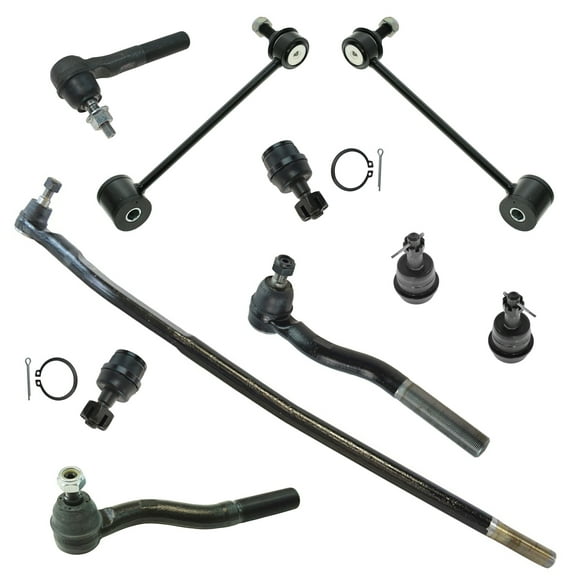 TRQ 10pc Steering Suspension Kit Tie Rods Drag Link Ball Joints Sway Bar Links PSA59889 Fits select: 2015-2018 JEEP WRANGLER UNLIMITED, 2012-2014 JEEP WRANGLER