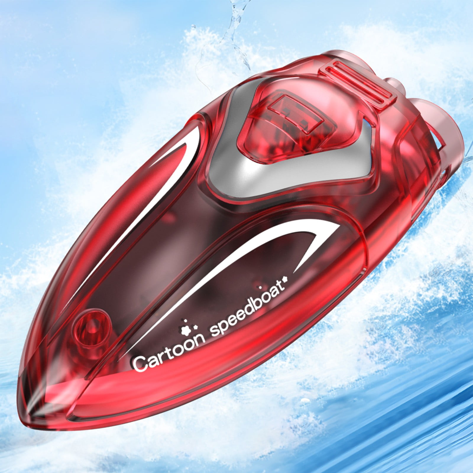 Mini Remote Control Boat Toys 2.4G High Speed RC Boat, Rechargeable Battery Powered RC Boat Fast Charging Play Time, Stunt Control Action RC Boat Indoor Pool Play Toys