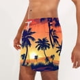 thumbnail image 5 of guisaled Men’s Swim Trunks Swim Trunks Men 5 Inch Inseam Board Shorts Summer Quick Dry Elastic Waist Hawaii Beach Shorts Swimsuit Bathing Suit, 5 of 6