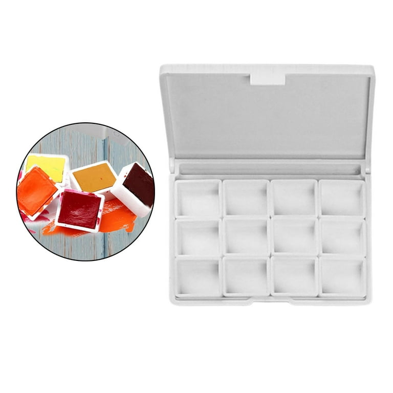 Paint Holder Tray Half Pans Set for Acrylic Oil 12 Grids
