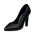 thumbnail image 2 of Zapatos de tacón alto de moda para mujer, hechos a mano a escala, zapatos de tacón alto para mujer, para 12'' negro, 2 of 3