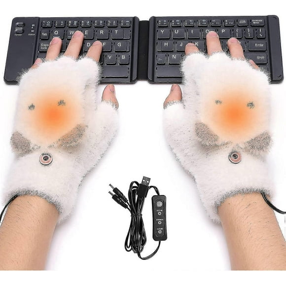 Usb Heated Gloves Women Heated Gloves Heated Gloves Fingerless Heated Gloves Soft Warm Usb Gloves Best Winter Gift Choice, Washable