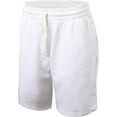 thumbnail image 2 of ProGo USA Men’s Shorts – Classic Fleece Workout Shorts - Men Shorts Casual with Elastic Waist (White, 3X-Large), 2 of 7