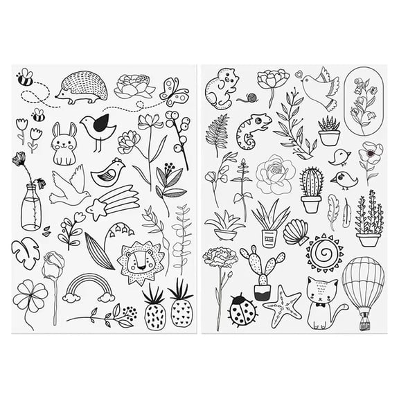 Jierger Pants Embroidery Patch 2 Sheets Embroidery Water Soluble Stabilizers with Flower Patterns Diy Hand Sewing Lover's Dream for Hand Sewing Lover Beginners