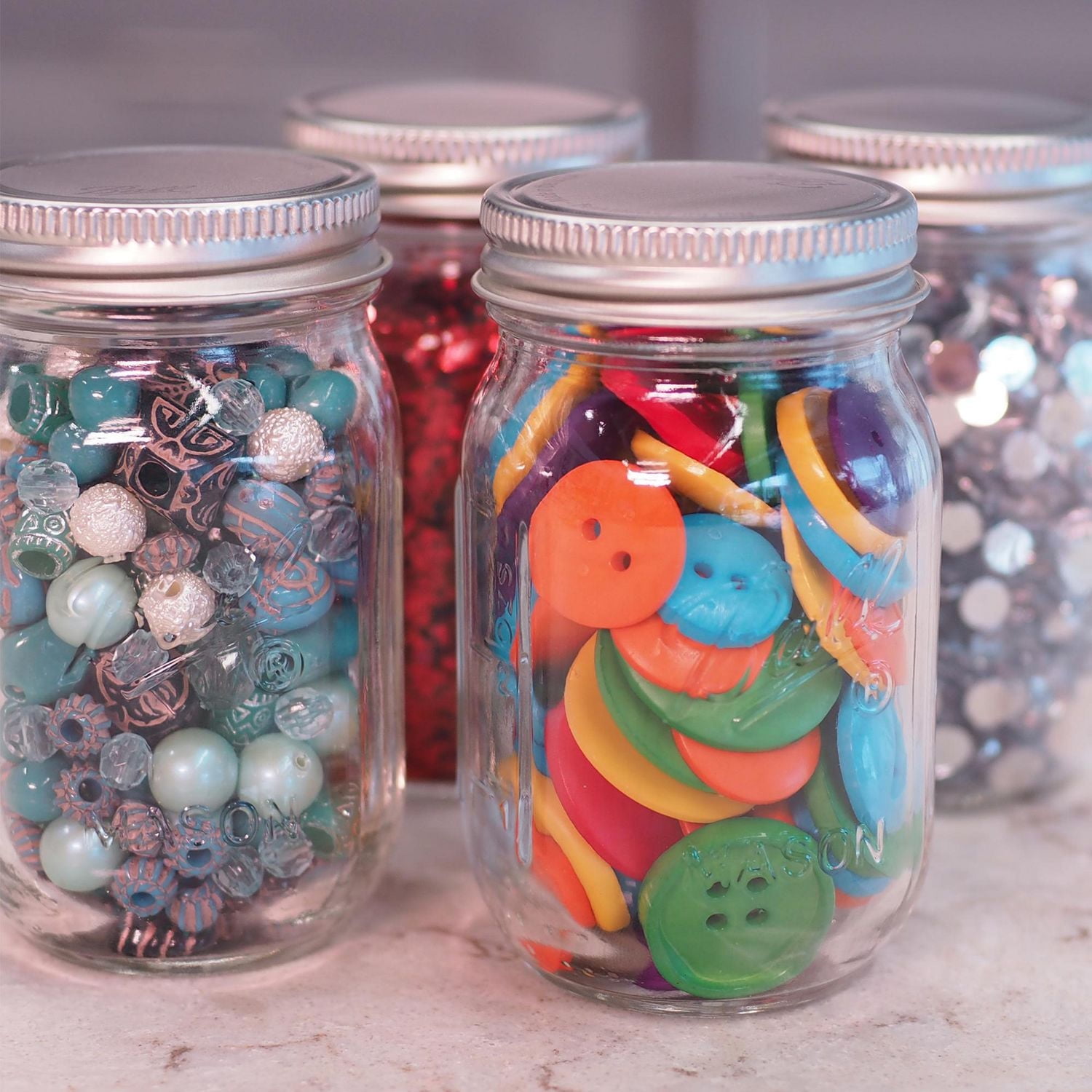 Ball Mini Storage Jars, 118 mL (4 oz), 4 Count, BPA-free