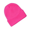 thumbnail image 1 of Pisexur Baby Hats Solid Color Ribbed Knit Beanie Hats Fashion Fall Winter Warm Soft Skull Caps for Age 0-3 Years, 1 of 2