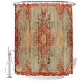 thumbnail image 2 of Shower Curtains for Bathroom, Red Blue Boho Waterproof Fabric Shower Curtain, Ehtnic Abstract Art Modern Geometric Decorative Bathroom Curtain for Bathtub, 36"x72", No Hooks Included, 2 of 9