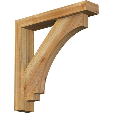

Ekena Millwork 4 W x 20 D x 20 H Imperial Block Rough Sawn Bracket w/ Offset Brace Western Red Cedar