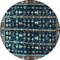 thumbnail image 1 of Ahgly Company Indoor Round Persian Light Blue Traditional Area Rugs, 5' Round, 1 of 4