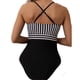 thumbnail image 2 of Traje de baño de una pieza sexy con escote en V y tirantes anchos para mujer, 2 of 6