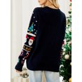 thumbnail image 5 of Camiseta de manga corta Irfora Suéter navideño para mujer X-MAS Tree Manga larga O Cuello Suéteres casuales Irfora Camiseta de manga corta, 5 of 5