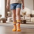 thumbnail image 5 of Funny Novelty Animal Non Slip Gripper Socks for Kids Crazy Boys Girls Crew Socks 3-10 Years, 5 of 7