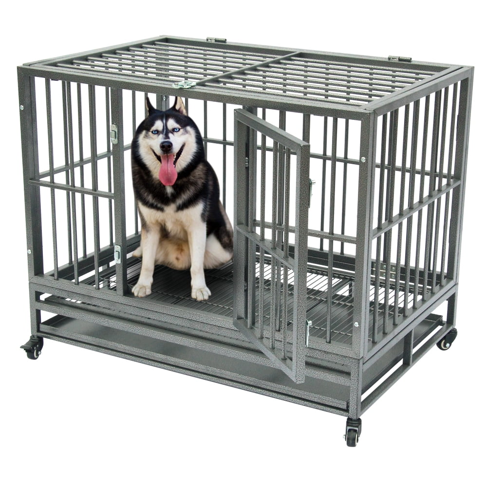 silver dog cage
