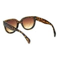 thumbnail image 4 of Womens Mod Boyfriend Fashion Minimal Plastic Sunglasses Tortoise Gradient Brown, 4 of 4