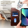 thumbnail image 2 of iPhone 14 Pro Case Wallet, iPhone 14 Pro Wallet Case Leather Folio Case Flip Cover with Magnetic Kickstand Credit Card Holder for iPhone 14 Pro 6.1" 2022 Brown, 2 of 6