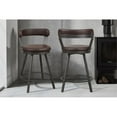 thumbnail image 5 of Lexicon Appert Metal Swivel Counter Height Chair in Brown (Set of 2), 5 of 6