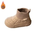 thumbnail image 2 of Otqutp Little Kid Winter Shoes&nbsp;Girls Boys Warm Boots Outdoor Warm Non Slip Mid Calf Padded Small Large Children's Winter Outdoor Shoes(Pink,3.5-4 Years), 2 of 6