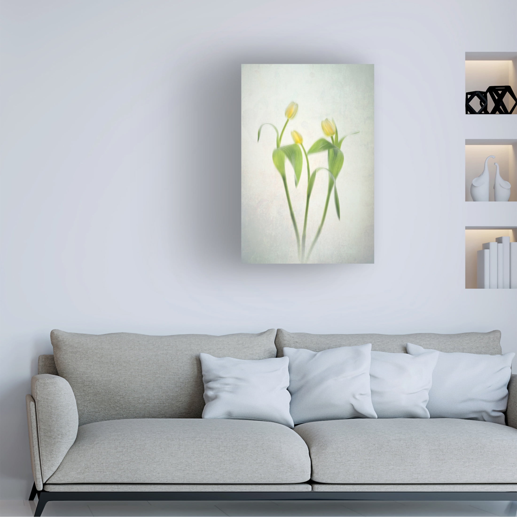 Trademark Fine Art Lydia Jacobs Yellow Tulips Canvas Wall Art