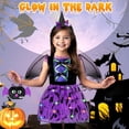 thumbnail image 6 of HIFOT Bat Costume for Kids,LED Tutu Skirt Bat Wings Light Up Bat Headband and Candy Bag Vampire Costume Girls,Bat Cosplay Dress Halloween Costume Fancy Dress, 6 of 7