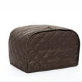 thumbnail image 1 of Zhuge Toaster Cover Polyester Mesh Toaster Dust Cover Pan Protector for Two Slice Toaster Appliances and Dust Fingerprint Protection (Dark Brown), 1 of 5