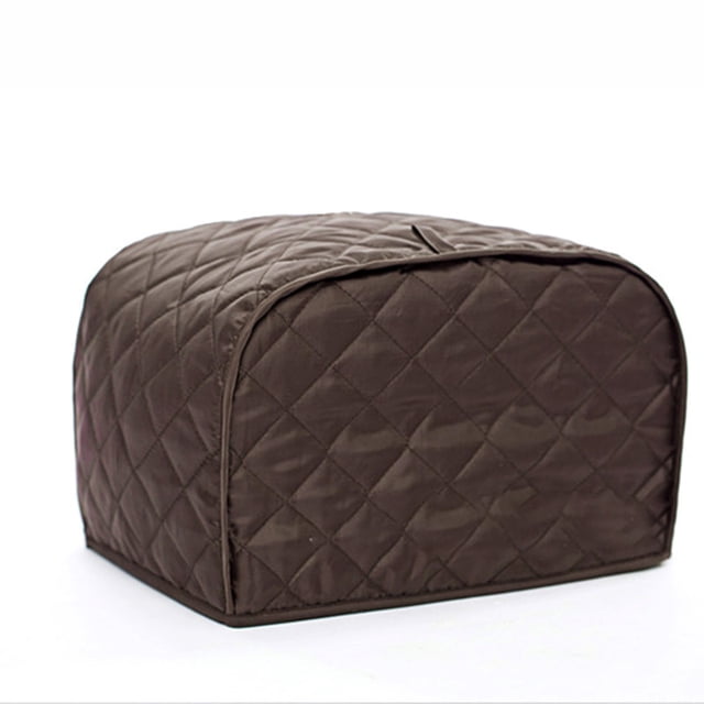 Zhuge Toaster Cover Polyester Mesh Toaster Dust Cover Pan Protector for Two Slice Toaster Appliances and Dust Fingerprint Protection (Dark Brown)