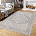 thumbnail image 1 of LaDole Rugs 3x10 Living Room Runner Premium Cotton Washable Area Rug | Rustic Home Decor Boho Carpet For Hallway, Entrance, Balcony |Grey Ivory, 1 of 5