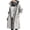 #01Light Gray, variant on Women Solid Color Hooded Trench Coat Mid Length Single Breasted Long Sleeve Outerwear Loose Casual Windbreaker Fashion Lightweight Overcoat Beige 3XL