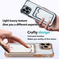 thumbnail image 3 of Designed for iPhone 15 Wallet Phone Case,Luxury Electroplated Bumper Design,With Card Slots,Shockproof Anti-Scratch Protective,Thin Slim Transparent Anti-fall Phone Case,Black, 3 of 8