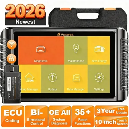 FOXWELL NT1009 OBD2 Scanner Bi-Directional Full System Automotive Diagnostic Tool ECU Cod-ing, Car Diagnostic Scan Tool Code Reader 3-Years Free Update